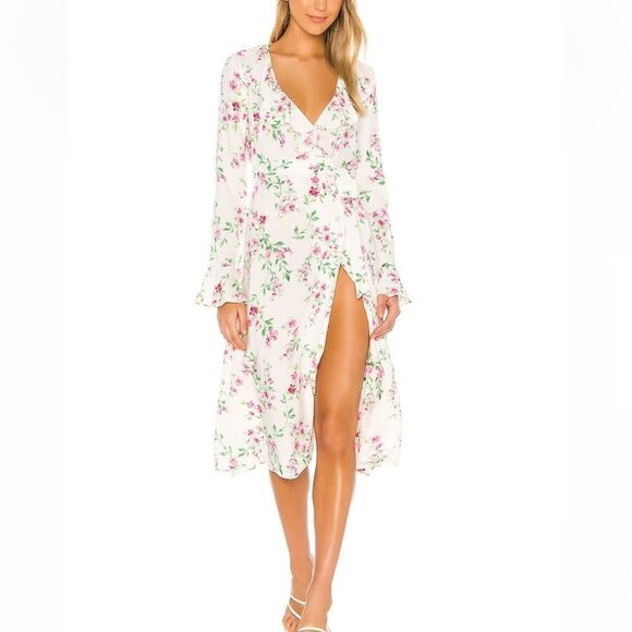 Majorelle Cranford Midi Dress in White Raspberry NWT XS - Picture 1 of 5